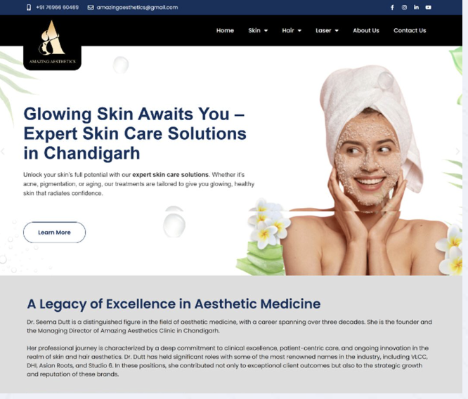Amazing Aesthetics website preview