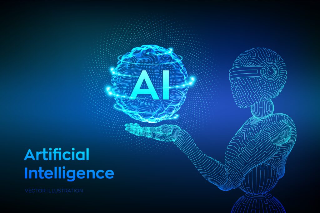 Illustration of AI analyzing consumer data to deliver personalized marketing content across digital platforms.